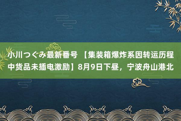 小川つぐみ最新番号 【集装箱爆炸系因转运历程中货品未插电激励】8月9日下昼，宁波舟山港北