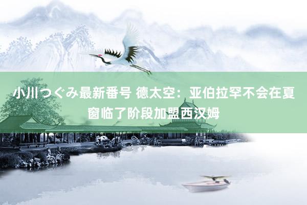 小川つぐみ最新番号 德太空:亚伯拉罕不会在夏窗临了阶段加盟西汉姆