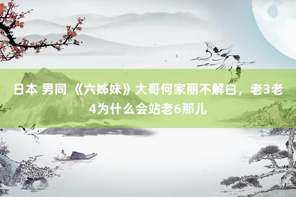 日本 男同 《六姊妹》大哥何家丽不解白，老3老4为什么会站老6那儿